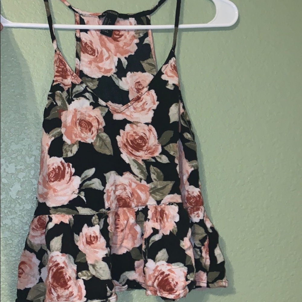 •forever 21• loose floral tank top